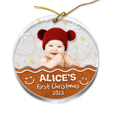 Baby First Christmas Personalized Ornament with Baby Photo